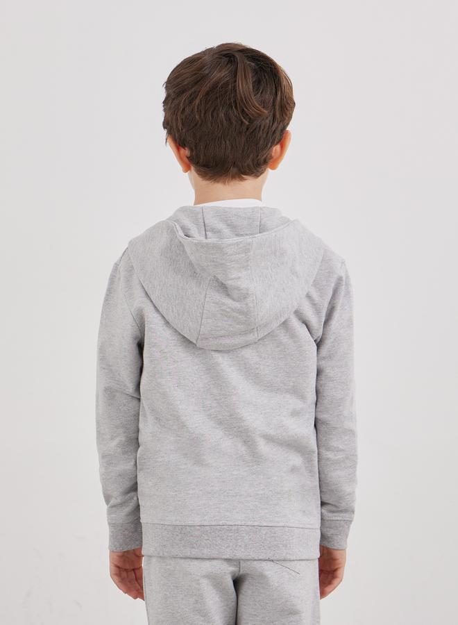 ستايلي هودي ستيلي رمادي قطن بسحاب وجيب - Image 5