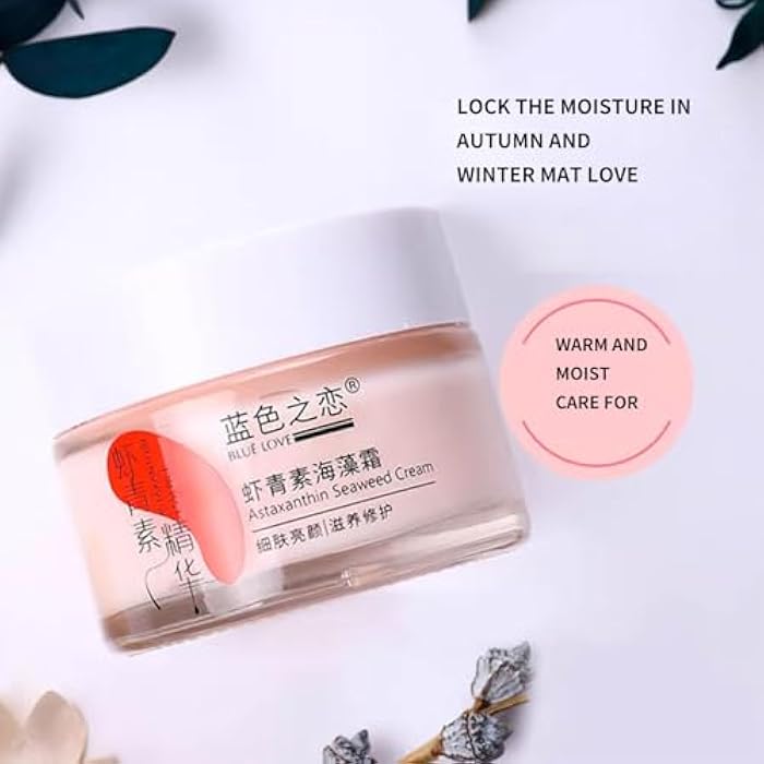BLUE LOVE كريم وجه أستازانتين من الطحالب الزرقاء 1PC للرجال والنساء، مرطب للوجه مضاد للشيخوخة، للعناية بالبشرة لجميع أنواع البشرة - Image 2
