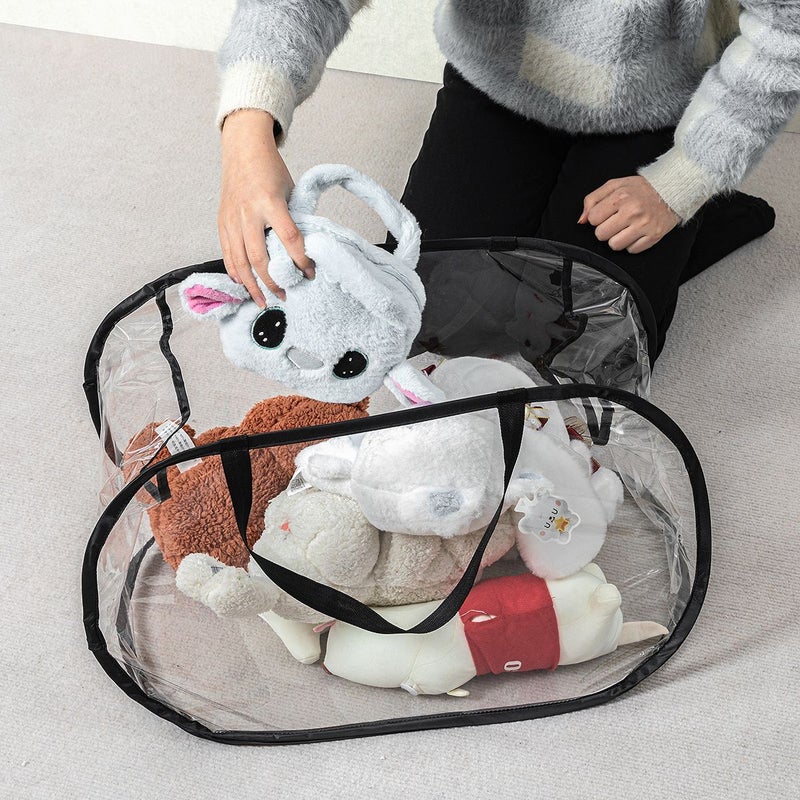 2pcs Foldable Breathable Laundry Hamper Basket for Home Bathroom Dirty Clothes Storage - Image 4