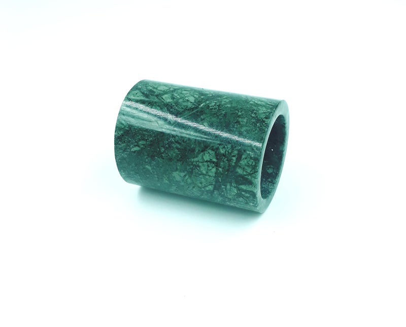 KRAFT CLOUDS Green Marble Toothbrush Holder | Stone Tooth Paste Holder | Handmade Bathroom Accessory 4 inch Size - Image 2
