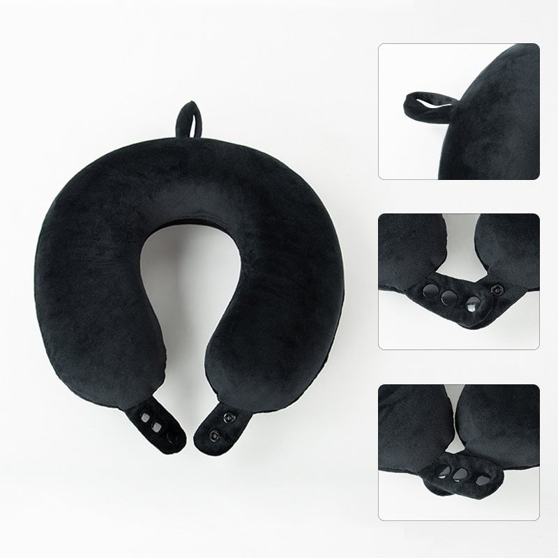 U-Shaped Pillow Travel Memory Foam Neck Pillow Plain Nap Pillow Portable Scarf Aircraft U-Shaped Pillow Custom Logo - Image 4