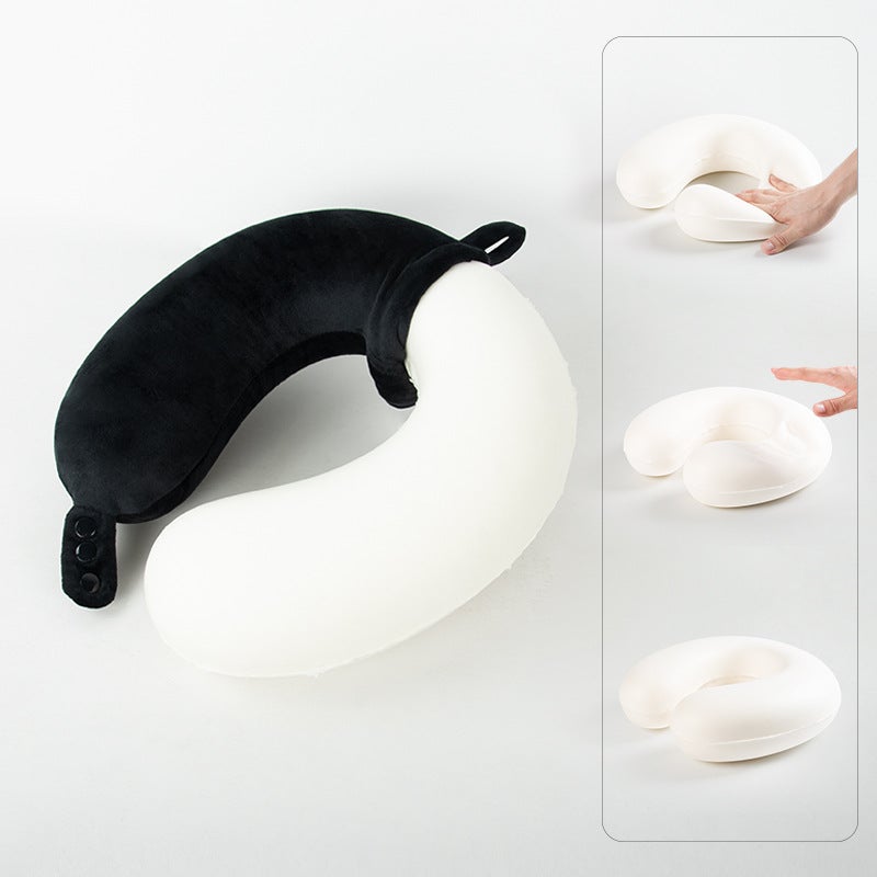 U-Shaped Pillow Travel Memory Foam Neck Pillow Plain Nap Pillow Portable Scarf Aircraft U-Shaped Pillow Custom Logo - Image 3