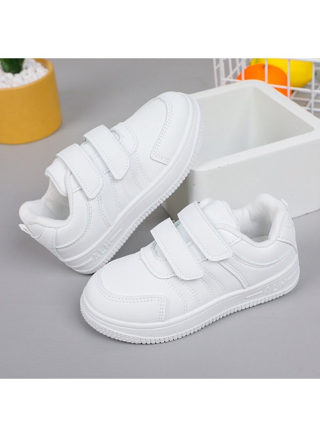 Designated School Children’s White Leather Sneakers 