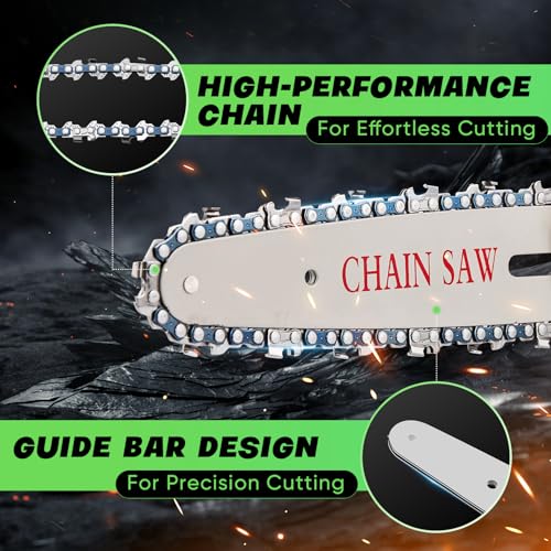 Saker Mini Chainsaw Cordless,6 Inch Chainsaw, Mini Electric Chainsaw Cordless Battery Powered,One-Hand Portable Chain Saw for Tree Trimming, Pruning&Wood Cutting, Gift for Men Dad Husband Father 2025 - Image 4