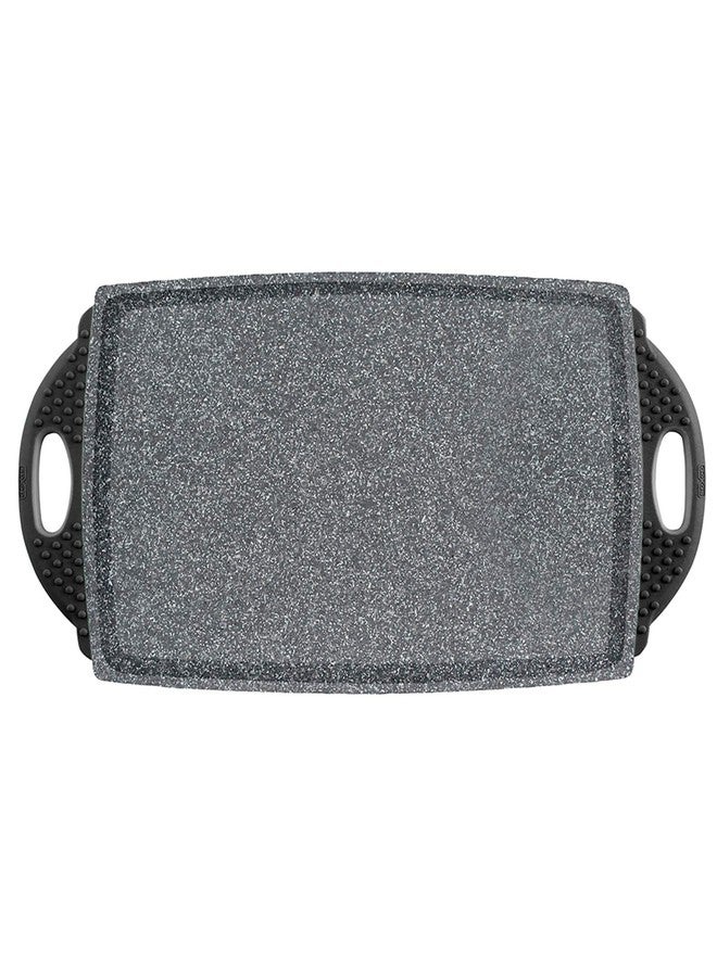 Dexas Heavy Granite Cutting Board with Nib Handles - 10 x 15 Inches - Heavy Granite Poly - Image 1