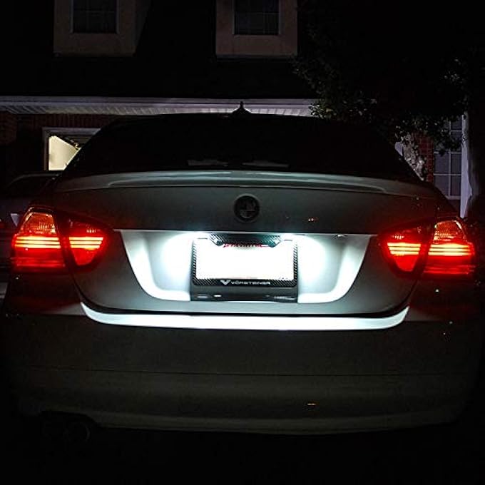 Gempro 2 قطعة مصباح لوحة ترخيص LED تجميع مصباح لسيارات Bmw 1 3 5 Series E82 E88 E90 E91 E92 E93 E39 E60 E61 X1 X3 X5 X6 مدعوم من 3SMD زينون أبيض خالي من الأخطاء مصابيح LED - Image 5