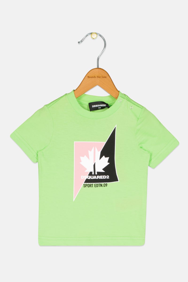 DSQUARED2 Toddlers Boy Brand Logo Short Sleeve T-Shirt, Green - Image 1