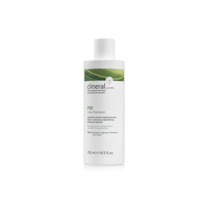 AHAVA Clineral Pso Scalp Shampoo - Rich & gentle shampoo to reduce scalp irritations, alleviates dryness, cleanses the hair, hydrates & softens the scalp, with Osmoter, Zinc & Hippophae Oil, 8.5 Fl.Oz - Image 1