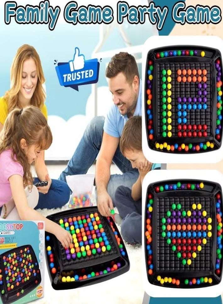 Rainbow Puzzle Chess Ball Elimination Game Desktop Puzzle Toy Parent Child Interactive Toys Chess Board with 120 Rainbow Beads for Kids  - Image 5