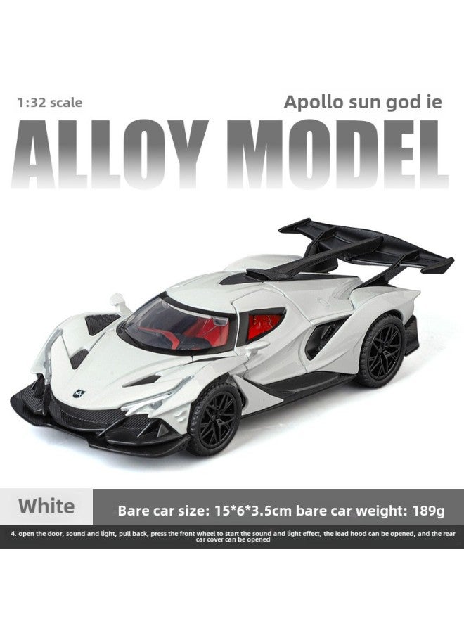 Polo Sun Sports Car 1:32 Alloy Simulation Car Model Acousto-optic Huili Children's Collection Ornaments Chenghai Toys-Color:Ah Apollo Ie White - Image 1