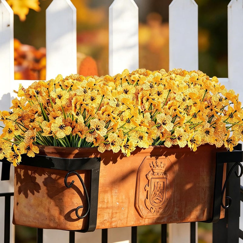 ColoPlay 24 Yellow Bundles Artificial Flowers for Outdoors/Indoors Fake Flowers Plants for Indoor Outside Garden Porch Window Box Home Wedding Farmhouse - Image 5