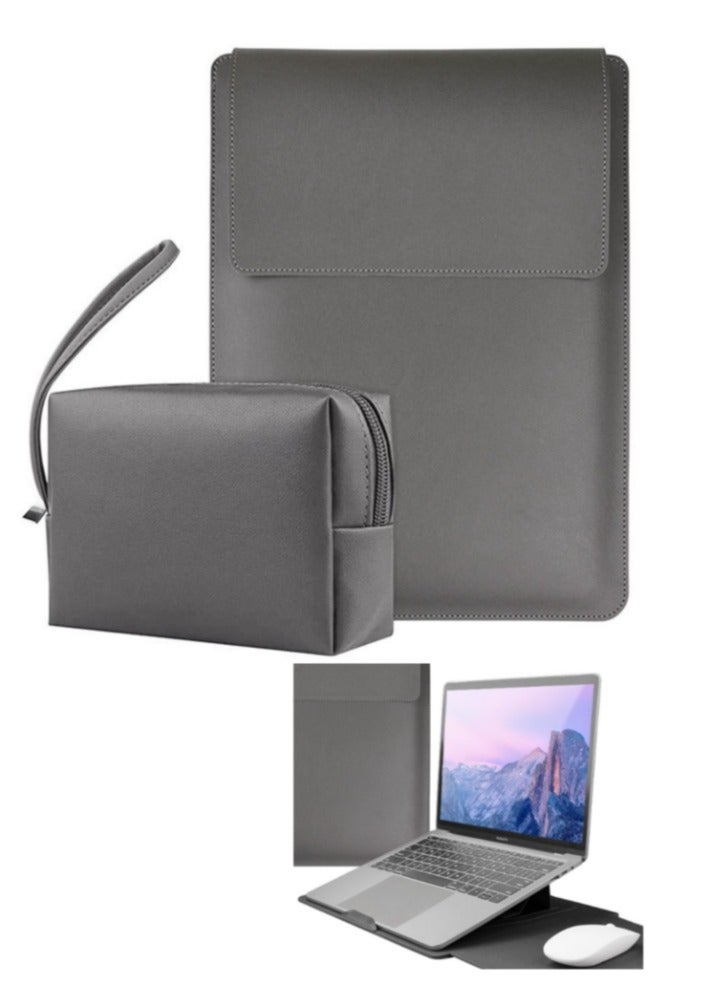 OASIS-TH Laptop Bag Sleeve Case 13/14-Inches Compatible With 4 in1 Laptop Stand,Mouse pad Accessory bag MacBook Pro Notebook color Gray - Image 1