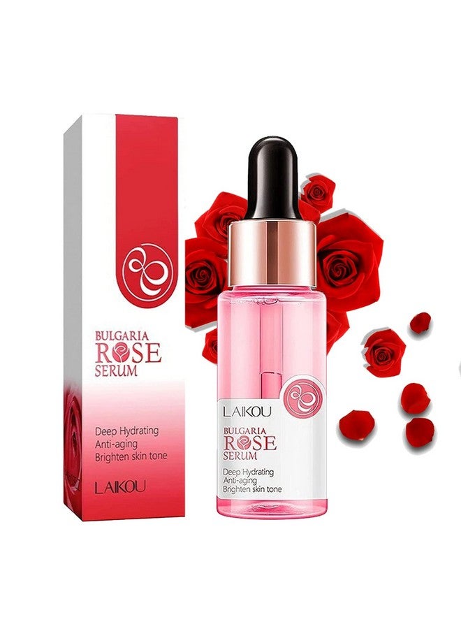BEUKING Rose Facial Moisturizing Serum Anti-Aging Anti-Wrinkle Smooth Essence Improve Face Skin Daily Skin Care, Brighten, Hydrate, Firm And Reveal Radiant Skin - Image 1