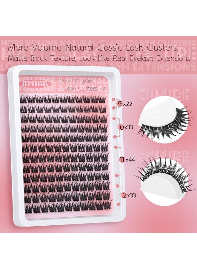 جيمير رموش صناعية طبيعية، رموش صناعية مموجة، رموش صناعية فردية، 132 قطعة، رموش صناعية كلاسيكية، رموش صناعية ناعمة، سهلة الاستخدام للمبتدئين من JIMIRE - Image 2