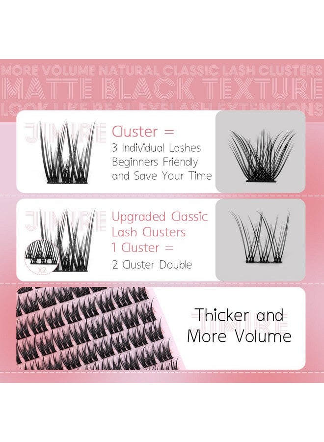 جيمير رموش صناعية طبيعية، رموش صناعية مموجة، رموش صناعية فردية، 132 قطعة، رموش صناعية كلاسيكية، رموش صناعية ناعمة، سهلة الاستخدام للمبتدئين من JIMIRE - Image 3