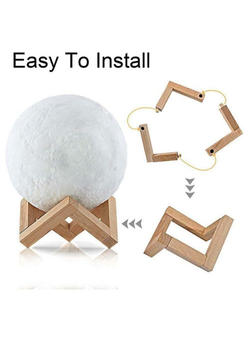 ELTRAZONE 7-Colors 3D Moonlight Quran Speaker Coran Player Wireless Bluetooth Press Lamp LED Nigt Moon Lamp Quran Speaker - Image 4