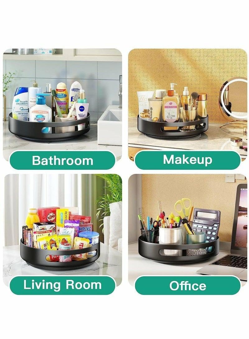Arabest Lazy Susan Organizer, 12'' Metal Revolving Spice Rack, 360 Degree Rotatable Rack Stand for Kitchen Cabinet Countertop Pantry Storage Bathroom Black  - Image 5