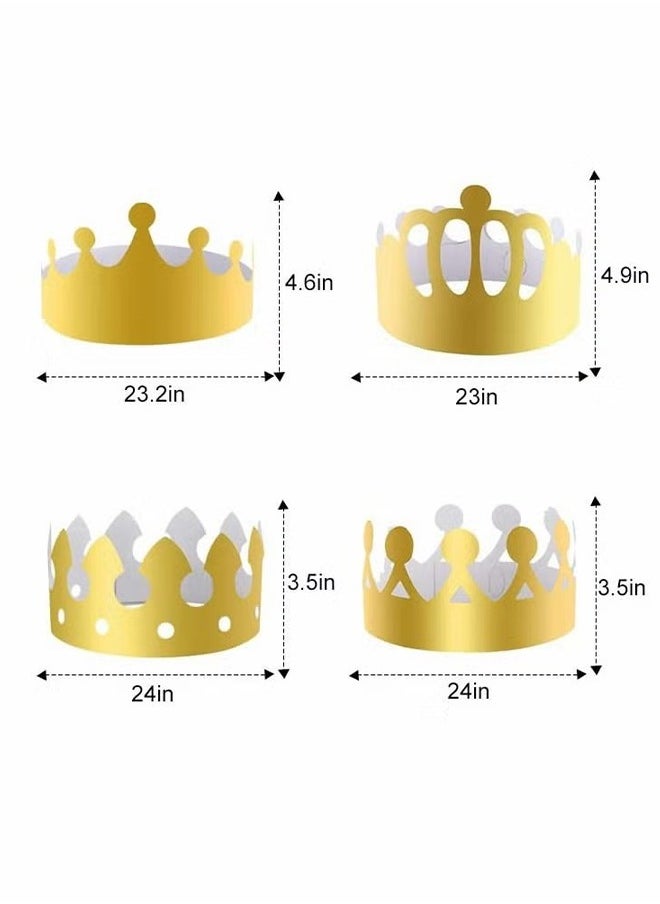 قبعات الحفلات ، التيجان الورقية الذهبية للاحتفال بعيد ميلاد 4 أنماط قابل للتعديل الملك تاج حزب القبعات للملكات اليوبيل البلاتيني اليوبيل الحزب، زينة اليوبيل القبعات (20 قطعة) - pzsku/ZF84AAEE3416CDC4EB432Z/45/_/1731398364/8b6aaa4d-d7f3-4a60-bc1c-9aeaa292f38c