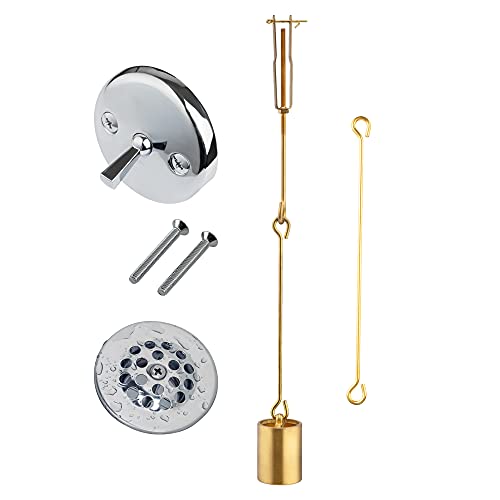 Artiwell Tub Drain Linkage Assembly with Trip Lever and Strainer Done Cove, Fit for Trip Lever Bath Tub Waste and Overflow Drain by Artiwell - Image 1