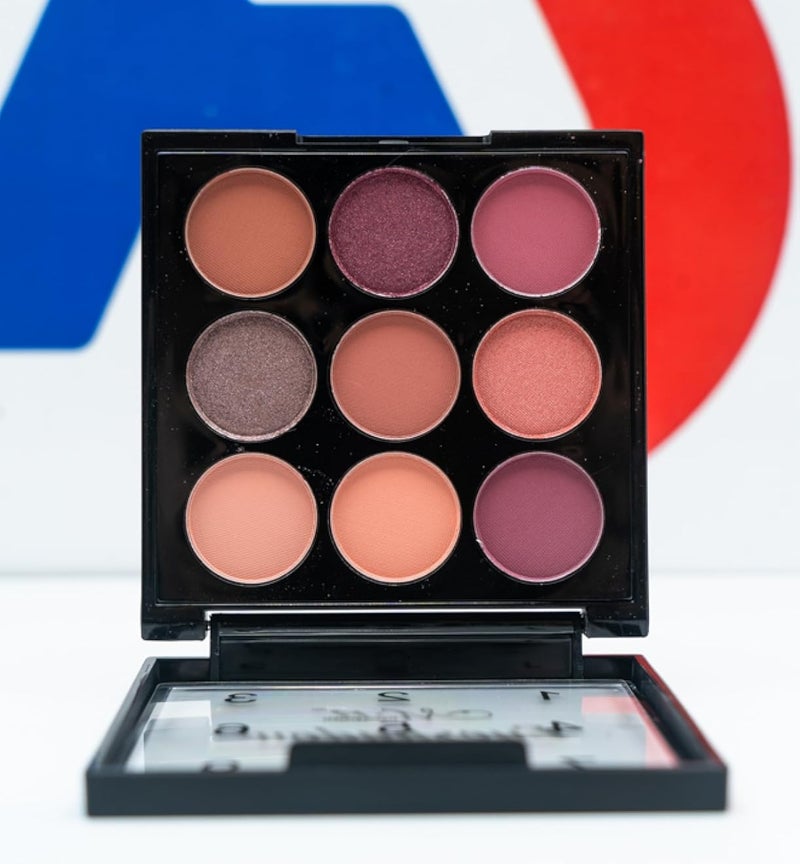 9-Color Eyeshadow Palette, Makeup Kit with Neutral and Shimmer Shades, A
