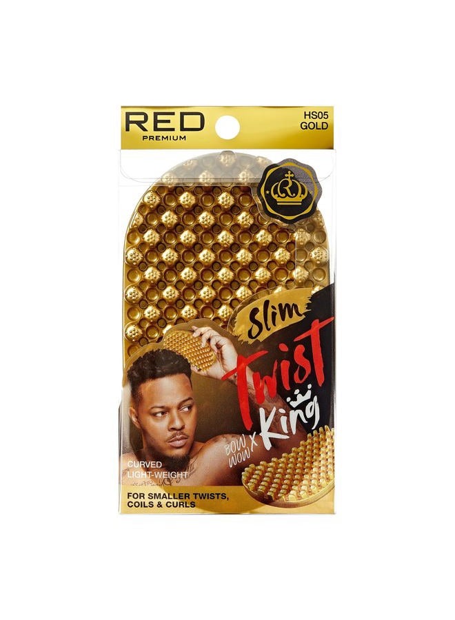 Red by Kiss Bow Wow X Twist King Luxury Twist Styler Washable and Durable Twist Brush for Afro Curl- Slim and Dense (Gold) - Image 1