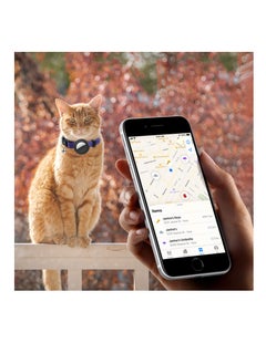 SYOSI Air tag Cat Collar, Cat Collar with Bell and Safely Buckle for Small Pets, Adjustable Kitten Collar with Airtag Holder Compatible with Apple Airtag for Cats, Kittens, Puppies (Sky Blue)  - Image 2