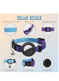 SYOSI Air tag Cat Collar, Cat Collar with Bell and Safely Buckle for Small Pets, Adjustable Kitten Collar with Airtag Holder Compatible with Apple Airtag for Cats, Kittens, Puppies (Sky Blue)  - Image 4