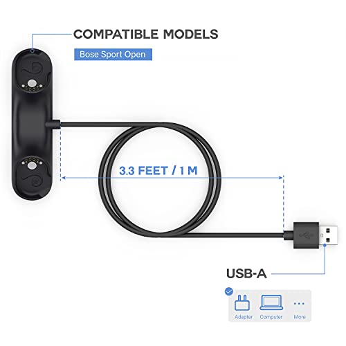 TUSITA Magnetic Charger Charging Base Compatible with Bose Sport Open Earbuds - 1M - Image 2