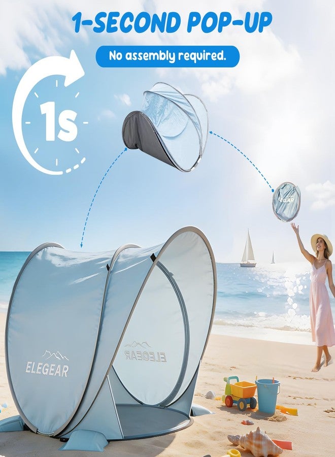 Elegear CumbreX™ Pop Up Baby Beach Tent with Mini Canopy 1S Setup, Blue - Image 5