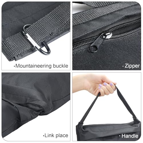 Hoteam 12 Sets Sandbag Weight Bag with Zipper, Spring Clamps, Hooks Heavy Duty Sand Bags Weights for Christmas Tree Stand, Outdoor Decorations, Canopy Tent, Fixed Brackets - Image 4