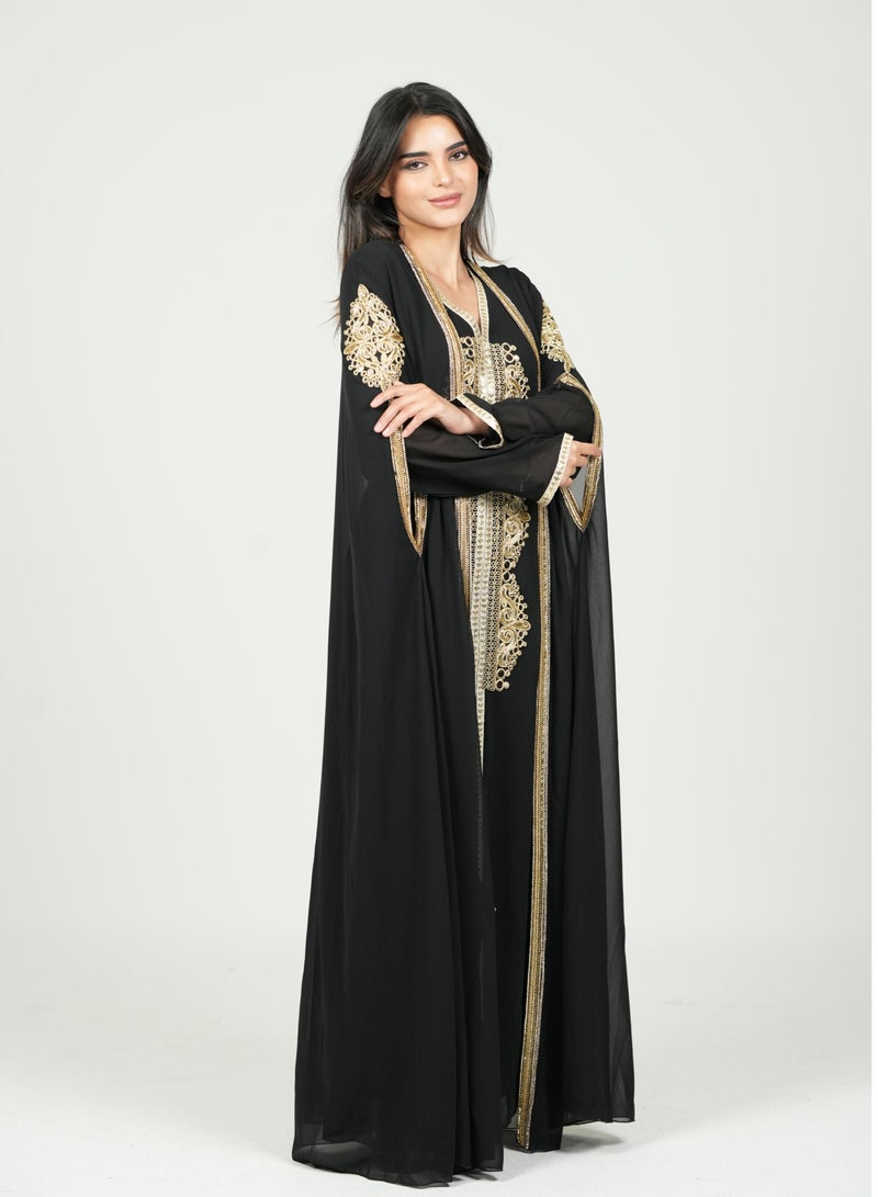AL BENT AL SHARQIEH embroidered kaftan dress jalabia - Image 3