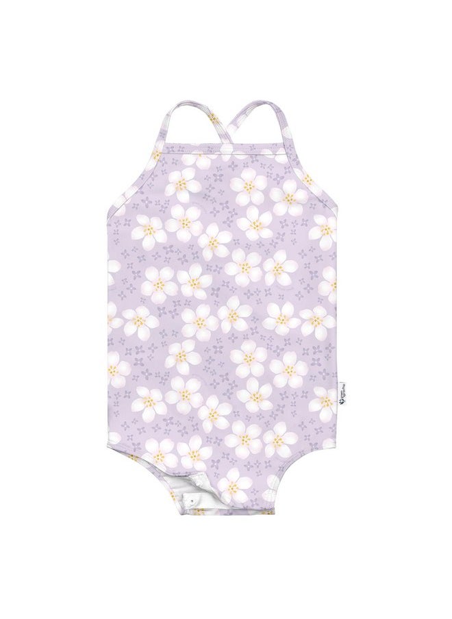 green sprouts - Easy-Change Eco Swimsuit - Light Lavender Blossom - 4T - Image 1