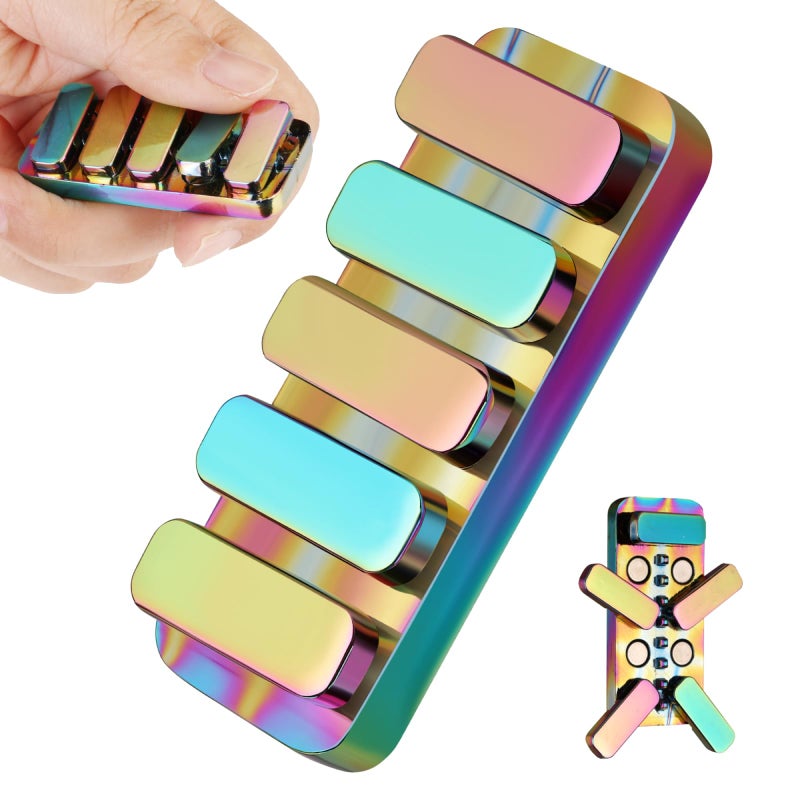 MAKWEN Fidget Toys for Adults Metal Fidget Slider EDC Magnetic Haptic Fidget Clicker with 3 Noise Levels LoudQuieterQuiet Adults Fidget Toy Office Home Desk Magnetic Toys Relief Stress and Anxiety - Image 3