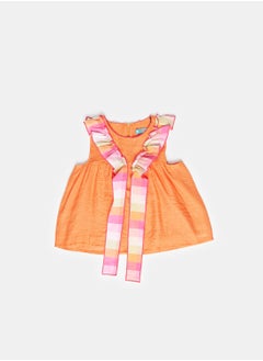 Embroidery Blouse with side belt
