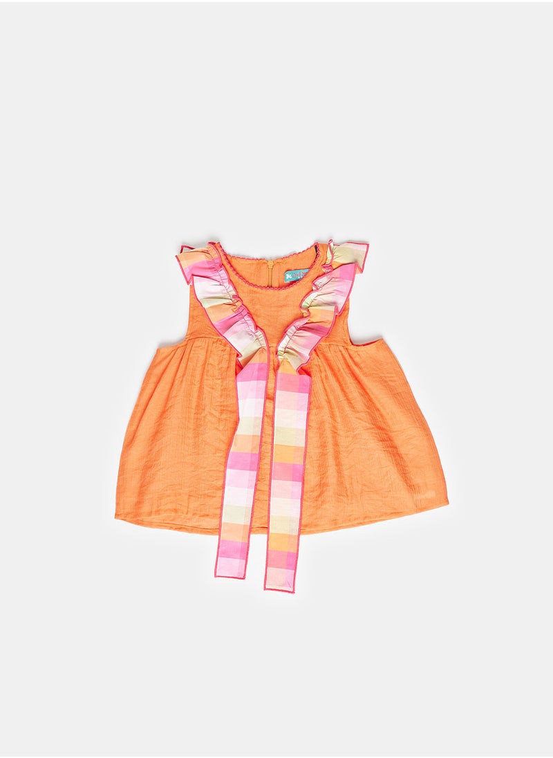 Jodi Mini - Embroidery Blouse with side belt - Image 1