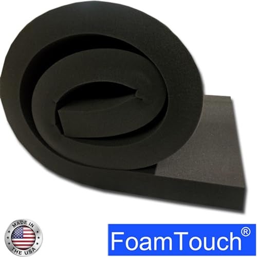 FoamTouch 1" Thick x 24" Wide x 96" Long Charcoal High Density Foam, Ideal for Foam Padding, Seat Replacement, Chair Cushion Replacement, Wheelchair Seat Cushion and More - Image 3
