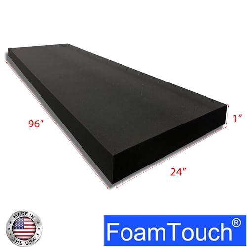 FoamTouch 1" Thick x 24" Wide x 96" Long Charcoal High Density Foam, Ideal for Foam Padding, Seat Replacement, Chair Cushion Replacement, Wheelchair Seat Cushion and More - Image 2
