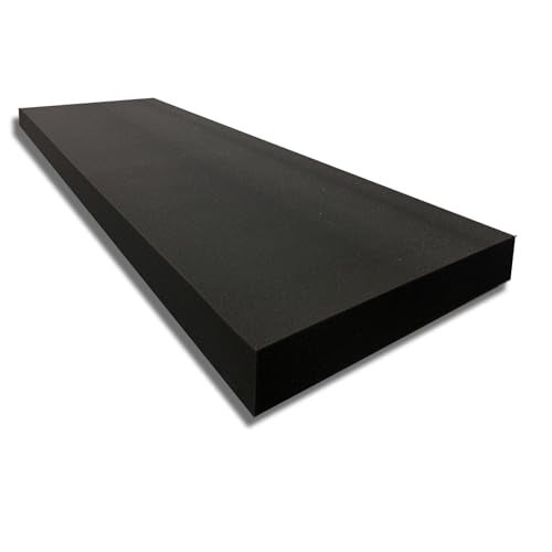 FoamTouch 1" Thick x 24" Wide x 96" Long Charcoal High Density Foam, Ideal for Foam Padding, Seat Replacement, Chair Cushion Replacement, Wheelchair Seat Cushion and More - Image 1