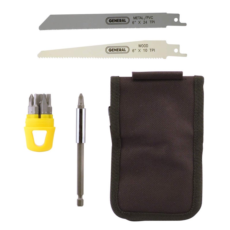 General Tools 14 piece 4-In-1 Multi-Purpose Screwdriver/Saw Set #86014, Compact and Portable For Camping, Car, Home - Image 2