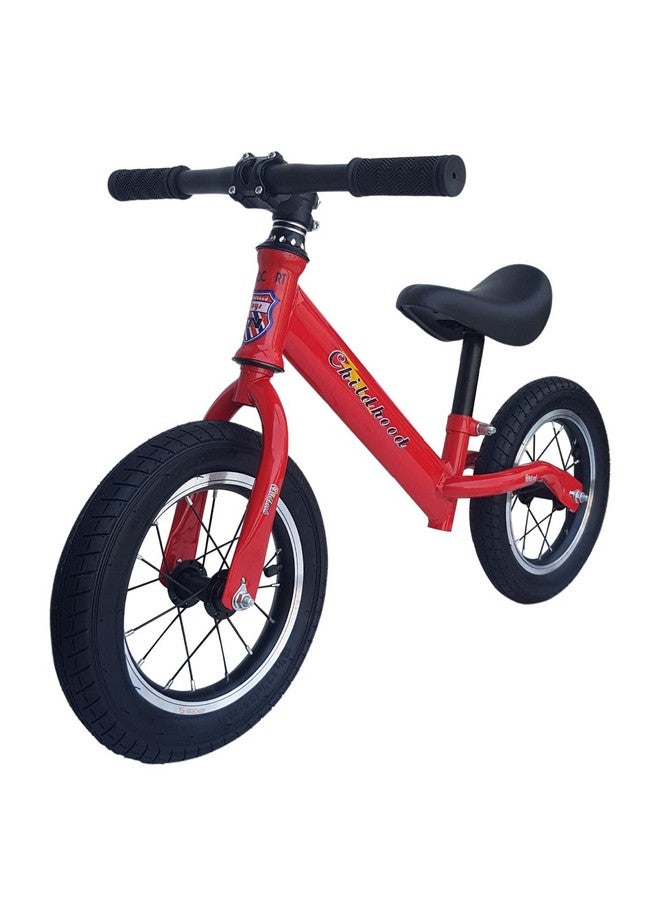 GOCART WITH G LOGO GOCART WITH G LOGO Kids Training Bicycle Without Pedal for 1.5 to 3 Year Old Kids (RED (Black Spokes Wheel)) - Image 1