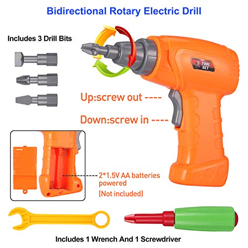 Haifeng 223 Pieces Kid Screwdriver Toy,Greative Drill Set,Magic Montessori Play Toolbox,Game Activities Center for Kids Ages 3-10 Years Old - Image 4