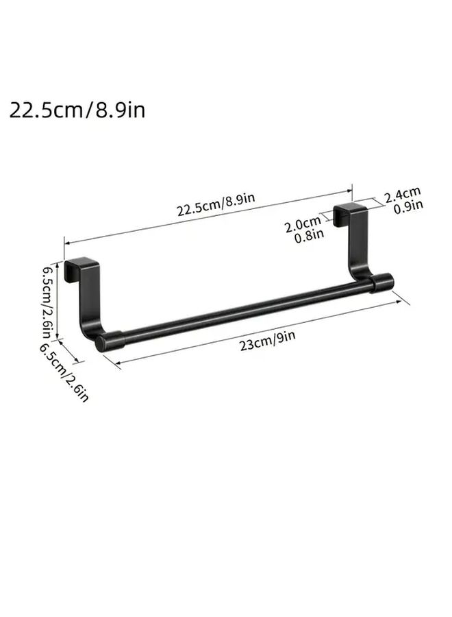 White 13.98inch Stainless Steel Towel Rack Over Door Mount No Tools - Image 3