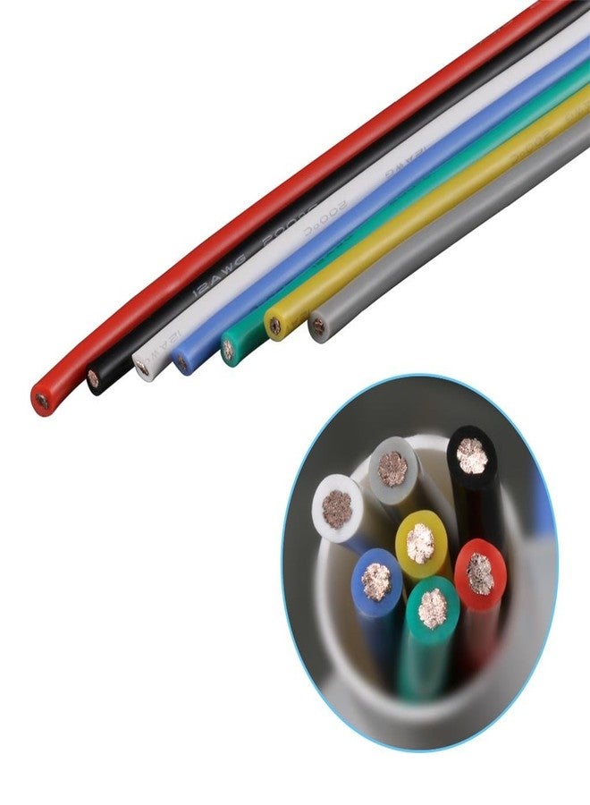 BNTECHGO 12 Gauge Silicone Wire Kit Ultra Flexible 7 Color High Resistant 600V 200 deg C Silicone Rubber Insulation 12 AWG Silicone Wire 680 Strands of Tinned Copper Wire Stranded Wire Cable - Image 3