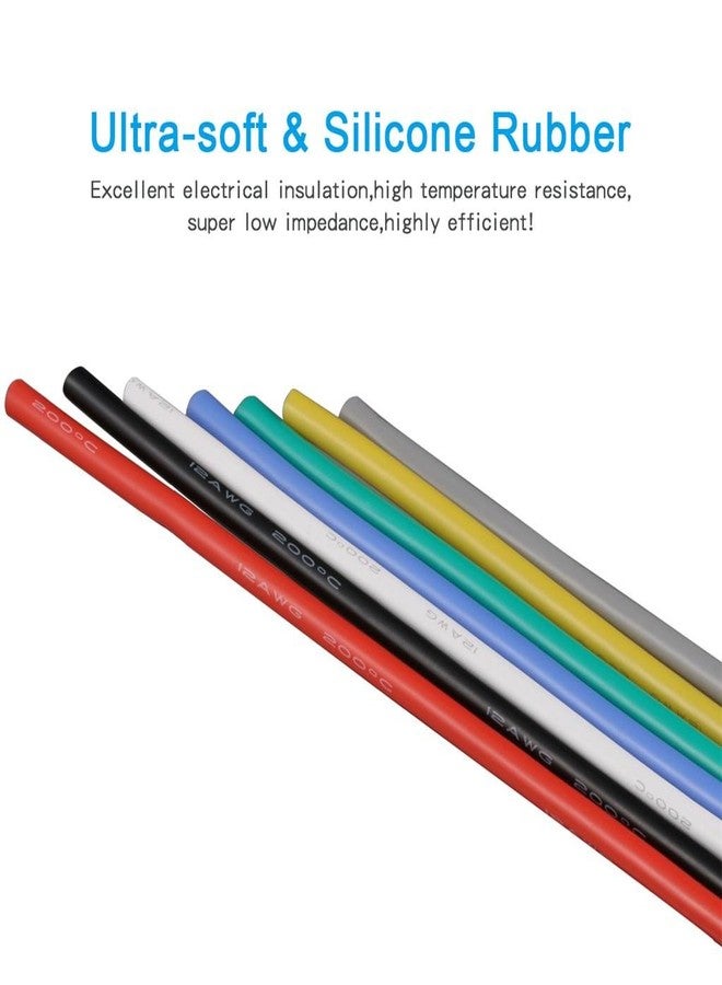 BNTECHGO 12 Gauge Silicone Wire Kit Ultra Flexible 7 Color High Resistant 600V 200 deg C Silicone Rubber Insulation 12 AWG Silicone Wire 680 Strands of Tinned Copper Wire Stranded Wire Cable - Image 5