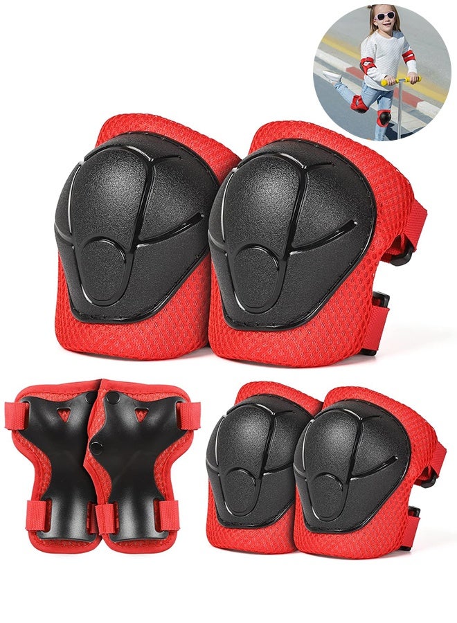 Polish'D Kids Protective Gear Set Knee Pads for Kids 3-14 Years Toddler Knee and Elbow Pads with Wrist Guards 3 in 1 for Skating Cycling Bike Rollerblading Scooter - Image 1
