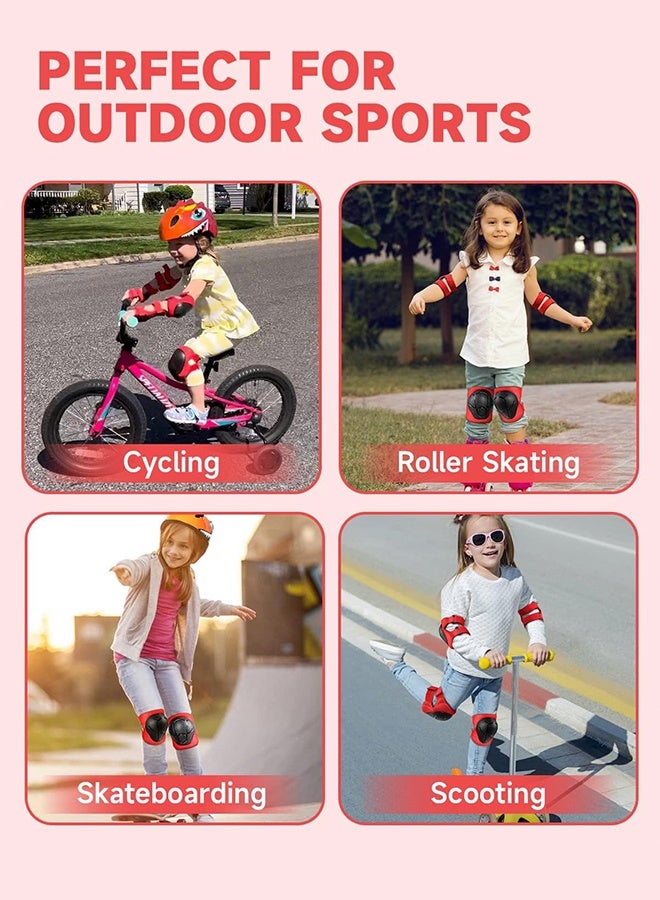 Polish'D Kids Protective Gear Set Knee Pads for Kids 3-14 Years Toddler Knee and Elbow Pads with Wrist Guards 3 in 1 for Skating Cycling Bike Rollerblading Scooter - Image 5