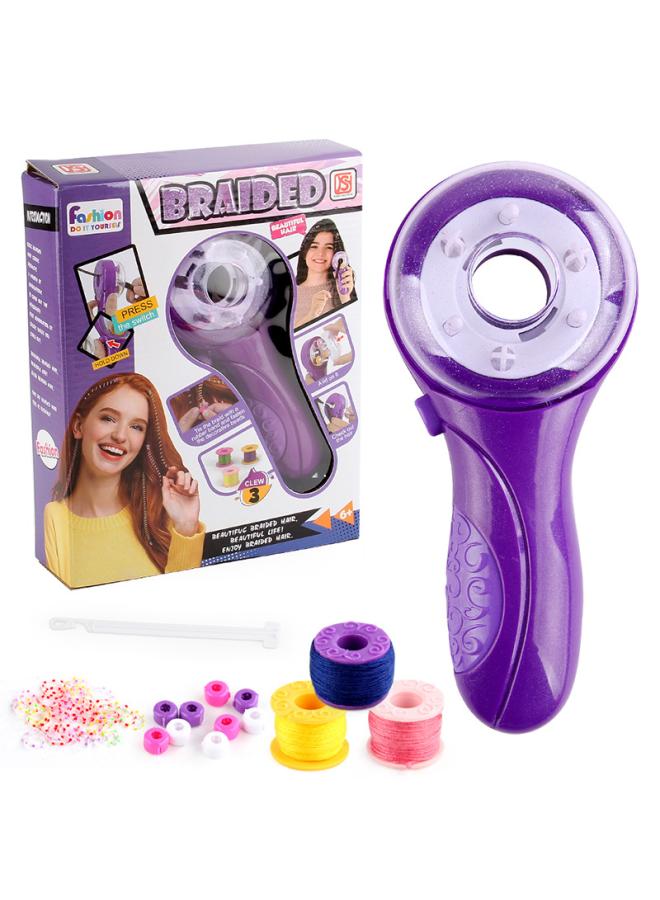 Children's Dress-up Accessories Toys Diy Headwear Electric Hair Weaver Set Making Machine Play Home Educational Toys