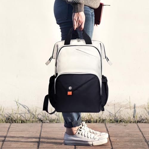 Hap Tim Laptop Backpack for Men, Women, Travel, Work, Nurse, Teacher, Khaki Black (7651-BH) - Image 3