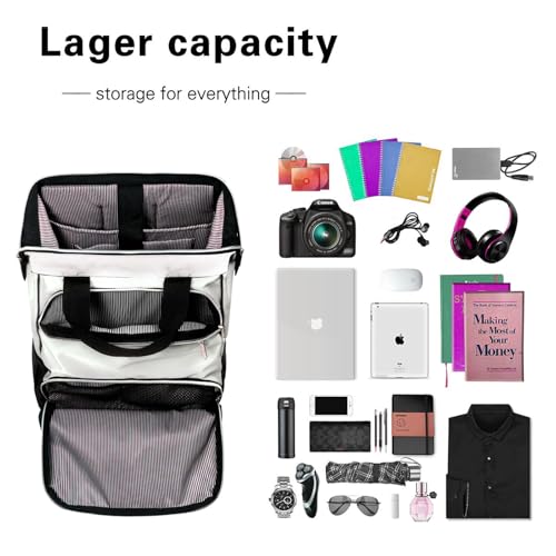 Hap Tim Laptop Backpack for Men, Women, Travel, Work, Nurse, Teacher, Khaki Black (7651-BH) - Image 5