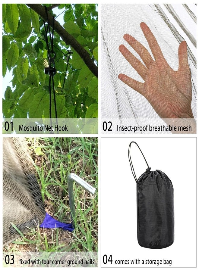 Wind Tour Camping Mosquito Net Compact Ultralight No-See-Um Breathable Mesh Bugnet Mosquito Netting Fits Sleeping Bags, Tent (Green) - Image 4